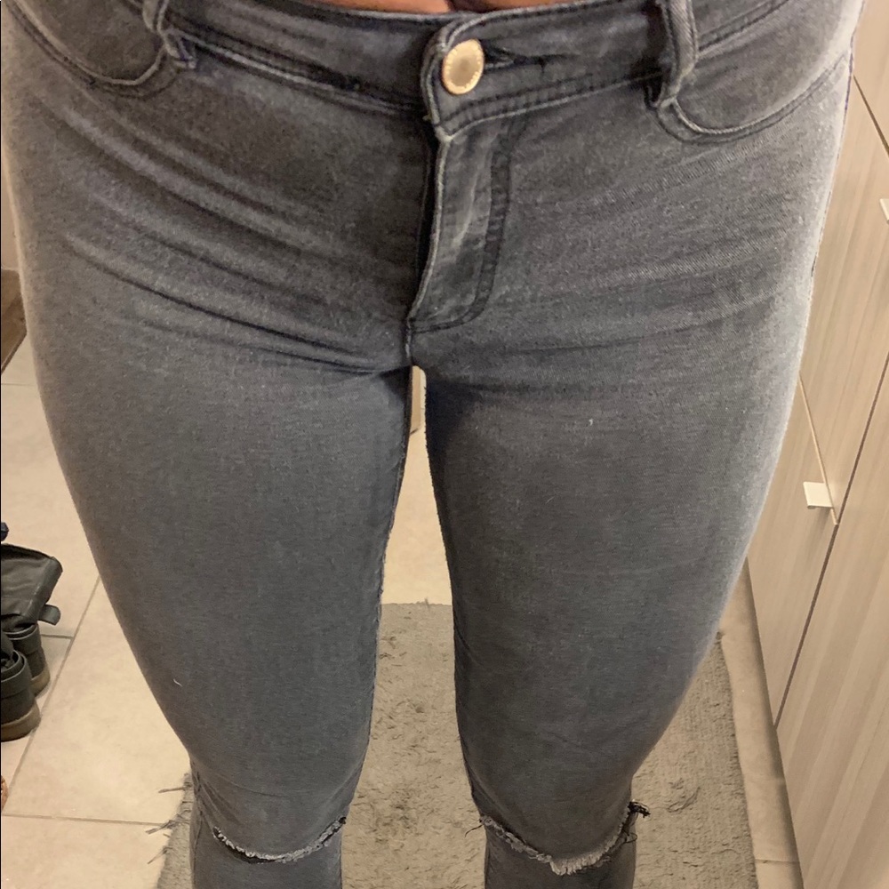 ZARA High Waisted, Skinny Grey Jeggings